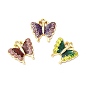 Подвески из эмали и сплава, с блеском порошок, без кадмия, без никеля и без свинца, золотые, очарование бабочки
