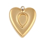 Ионное покрытие (IP) 304 подвеска с покрытием из нержавеющей стали в форме кабошона, сердце, полированный