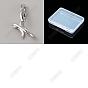 1Pc Rhodium Plated 925 Sterling Silver Pendant Bails, Twist Pinch Bails for No Hole Beads Gemstone Pendant Making