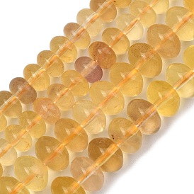 Естественный желтый флюорит бисер нитей, рондель