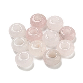 Natural Rose Quartz Beads, Rondelle