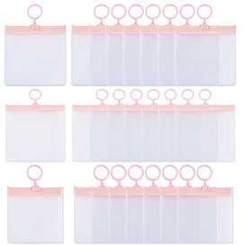 24Pcs 3 Styles Transparent EVA Resealable Bags with Rings, Square