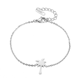 304 браслеты из тросов из нержавеющей стали, с карабин-лобстерами , кокосовая пальма