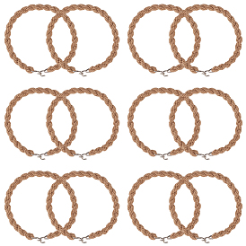 6 пары эластичных ремешков для ботинок из полиэстера, ремни для ботинок с металлическими крючками