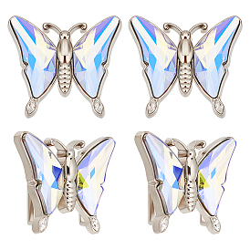 4пряжка из сплава и стекла, пряжка поясного ремня бабочка, для пошива пальто, пуховиков, сумок, отделки одежды