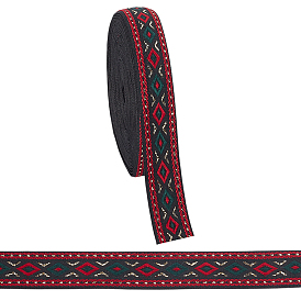 10 полиэстеровые ленты с вышивкой в этническом стиле, жаккардовая лента, аксессуары для одежды, ромб шаблон