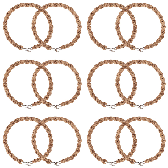 6 пары эластичных ремешков для ботинок из полиэстера, ремни для ботинок с металлическими крючками