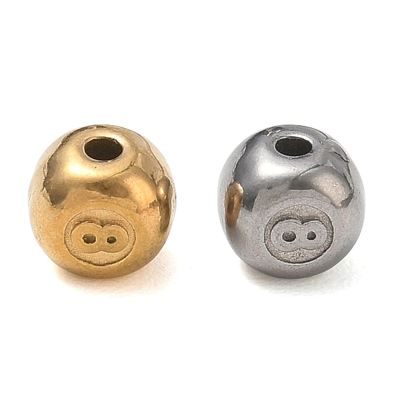 304 Stainless Steel Beads, Dice & Number 8