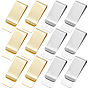 12 шт. 2 цвета зажимы для денег из нержавеющей стали, прямоугольные