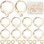 60Pcs 304 Stainless Steel Leverback Earring Findings, with Horizontal Loops, with 30Pcs Jump Rings