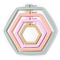 Aros de bordado hexagonales de plástico abs ajustables, círculo de bordado aros de punto de cruz, para coser, proyecto de costura y bordado diy