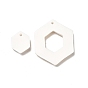 Handmade Polymer Clay Pendants Sets, Hexagon with Lemon & 
Strawberry