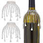 2Pcs Iron with Glass Rhinestone Cup Wine Glass Charms