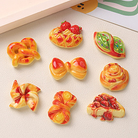 Непрозрачные кабошоны из смолы, имитация еды