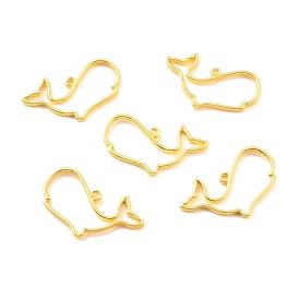 Alloy Open Back Bezel Pendants, for DIY UV Resin, Epoxy Resin, Pressed Flower Jewelry, Cadmium Free & Lead Free, Whale