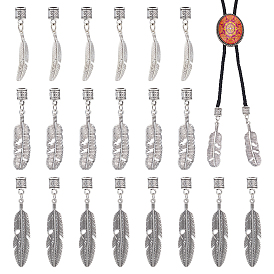 24 шт. 3 стили перо тибетский стиль сплав наконечники шнура