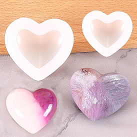 Heart DIY Food Grade Silicone Pendant Molds, For DIY Cake Decoration, Chocolate, Candy, UV Resin & Epoxy Resin Jewelry Making