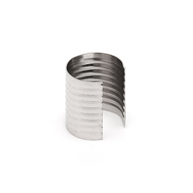 Iron Fold Over Crimp Head Clips without Loop, for Clothing, Tassel Accessories, Cylindrical