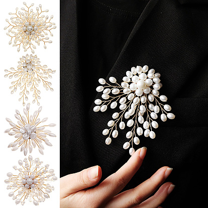 ABS Imitation Pearl Acrylic Flowers Brooch