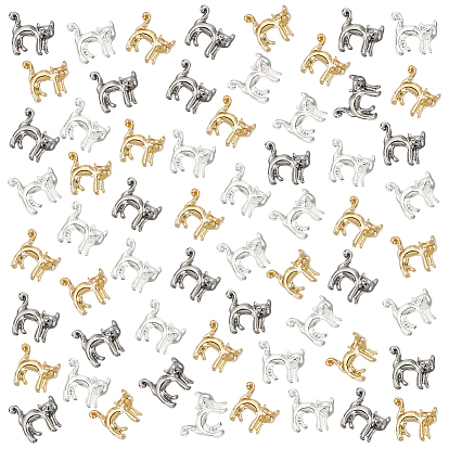 90 шт 3 цвета кабошоны из сплава, ногтей декоративные аксессуары, кошка