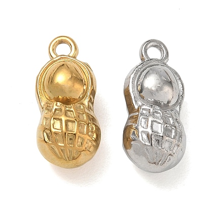 Pendentifs en acier inoxydable, charmes d'arachide