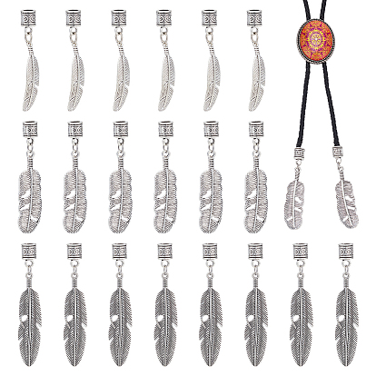 24 шт. 3 стили перо тибетский стиль сплав наконечники шнура