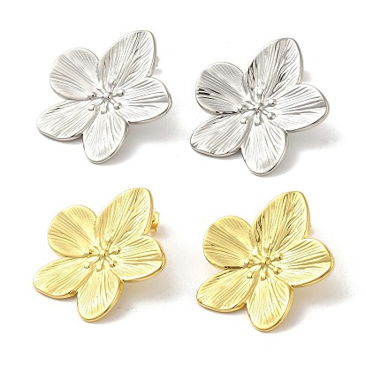 304 серьги с подвесками из нержавеющей стали, цветок