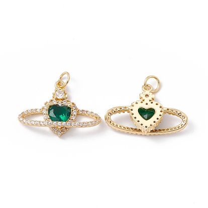 Стойка металлическая латунная микропрофилированная кубическая циркония подвески, с целью перехода в кольце, без кадмия, без никеля и без свинца, планета сердца