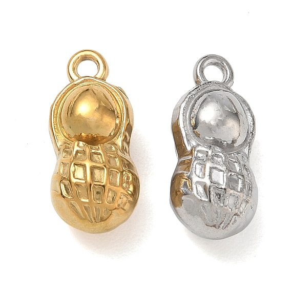 304 Stainless Steel Pendants, Peanut Charms