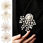 Broche fleurs acryliques imitation perle abs