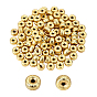 100Pcs Brass Beads, Long-Lasting Plated, Flat Round