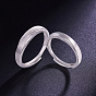 Adjustable Grooved 925 Sterling Silver Couple Rings, Promise Rings for Lovers