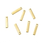 Brass Pendants, Long-Lasting Plated, Cadmium Free & Lead Free, Rectangle