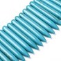 Synthetic Magnesite Beads Strands, Tusk Shape, Dyed