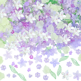 Наборы для самостоятельного изготовления фурнитуры в виде цветочных листьев, в том числе акриловые бусины и подвески, акриловый шарик крышки