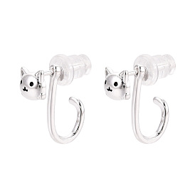 925 серьги-гвоздики в форме кошки из стерлингового серебра