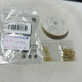 Diy Halsketten-Kits, inklusive Gliederketten aus Messing, 304 Hummerkrallenverschlüsse aus Edelstahl und offene Biegeringe