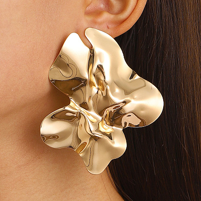 Boucles d'oreilles fleur en alliage pour femme
