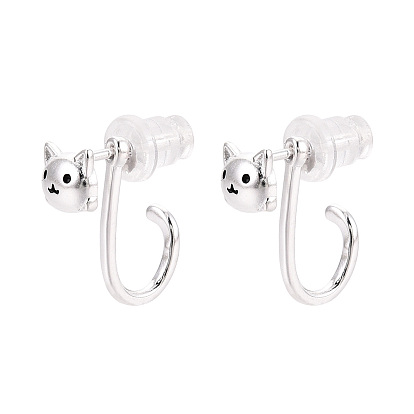 925 серьги-гвоздики в форме кошки из стерлингового серебра