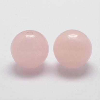 Naturel a augmenté perles de quartz, ronde