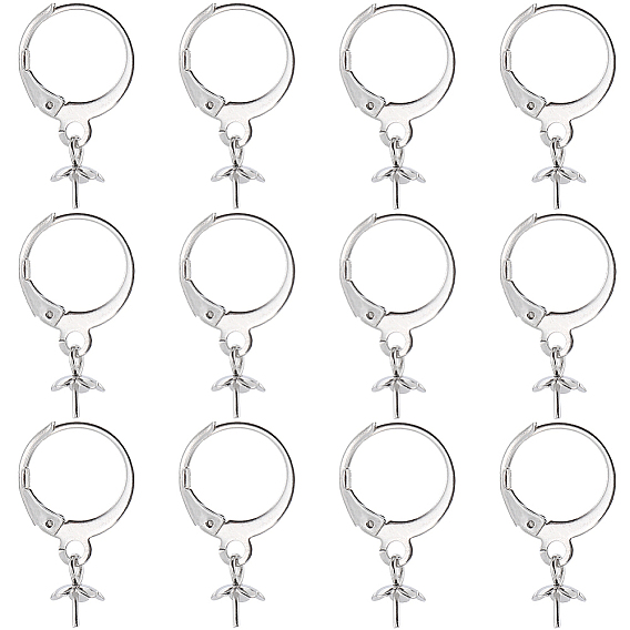 40 шт. 304 серьги с рычагом из нержавеющей стали, с щепоткой поручительств, за половину пробурено бисера