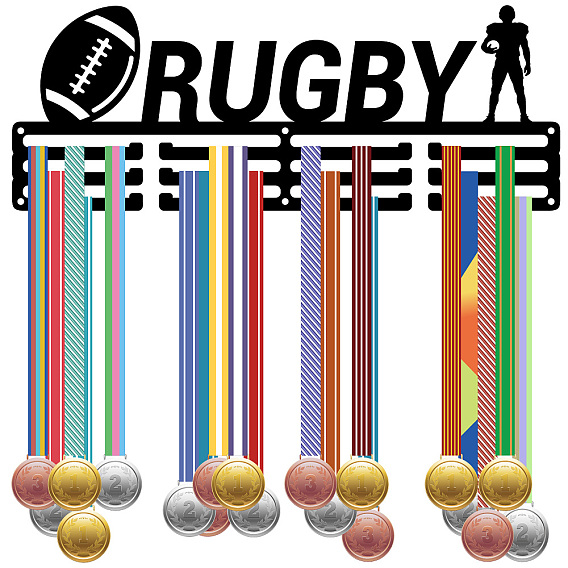 Железная вешалка для медалей, 3-линия, с винтами, чёрные