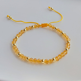 Браслеты ручной работы из стеклянных бусин в стиле бохо для женщин, с латунной бисера