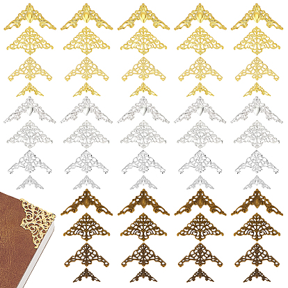 120шт. 12 варианты: треугольные защитные уголки для книг из цинкового сплава и железа, защитная кромка крышки