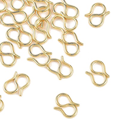 SHEGRACE Brass S-Hook Clasps, Nickel Free