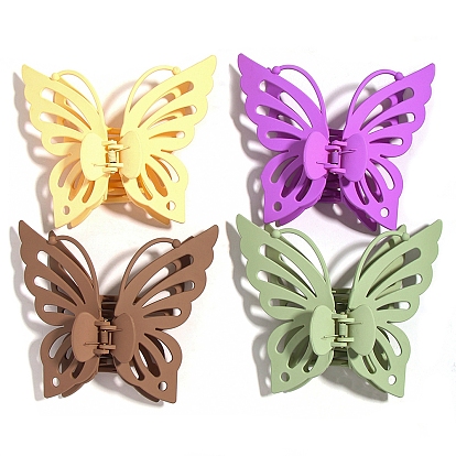 Заколки-когти из матового акрила, аксессуары для волос для женщин и девочек, бабочка