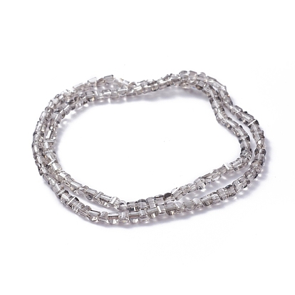 Electroplate Glass Beads Strands, Faceted, Pearl Lusted Plated, Half Round