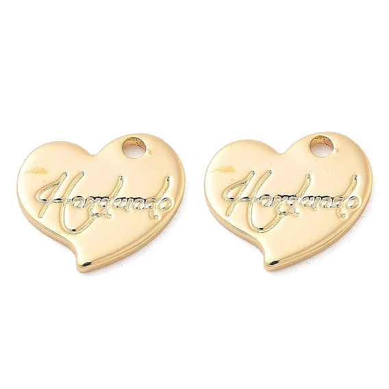 Латунь прелести, сердце со словом ручной работы
