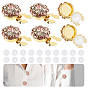 6Boutons de manchette en alliage de strass, avec 20pcs 4-trou bouton en plastique