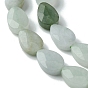 Natural Myanmar Jadeite Beads Strands, Faceted, Teardrop